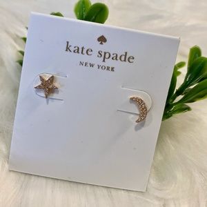 SOLD NWT Kate Spade Moon & Star Stud Earrings
